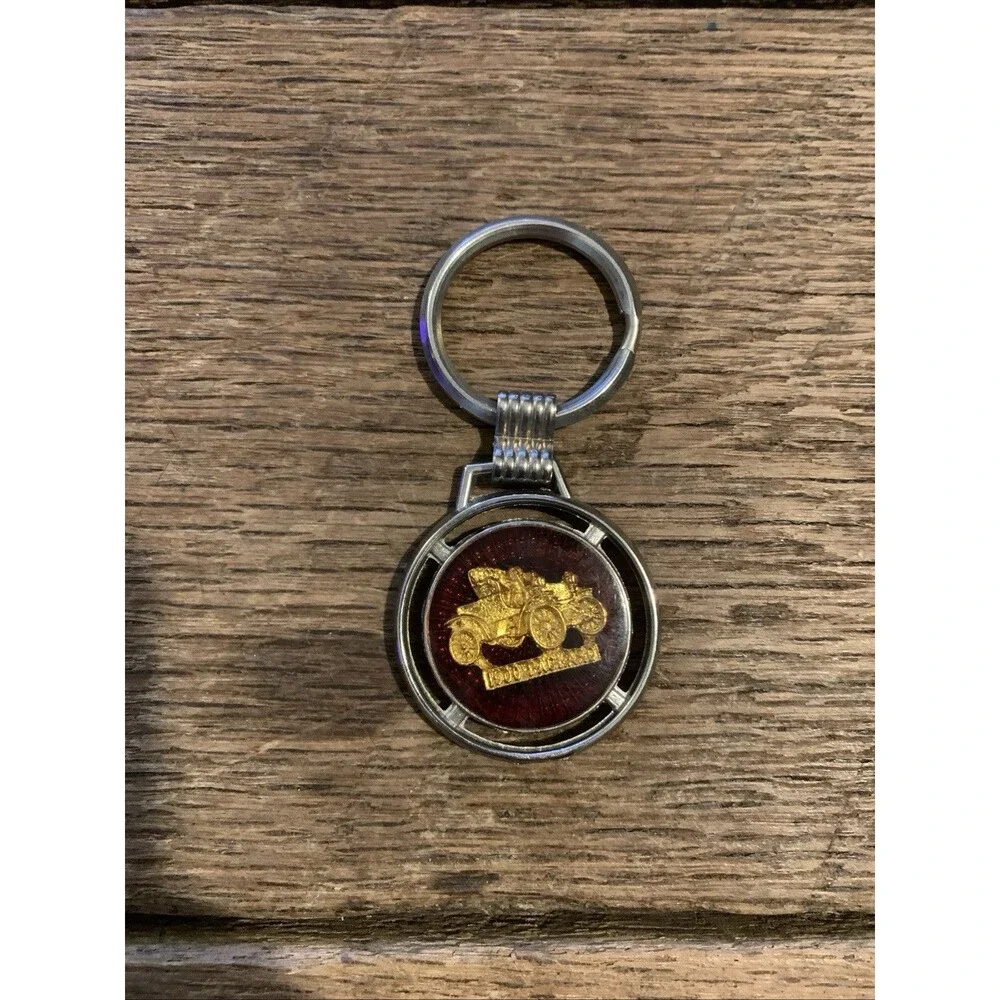 Vintage 1900 Packard Antique Auto Car Automobile Keychain Key Ring Chain Fob